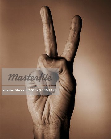 Hand Making Peace Sign