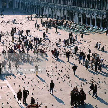 Crowd at St. Mark's Square, Venice, Italy
