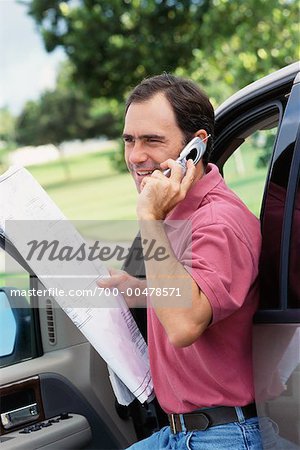 Man Talking on Cellphone