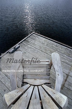 Adirondack Chair On Dock