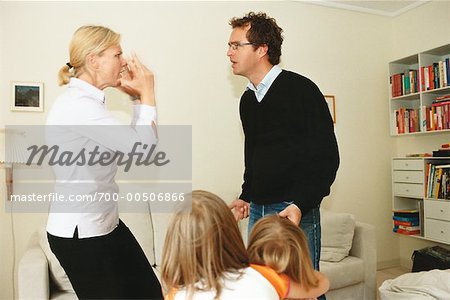 fighting in front of children