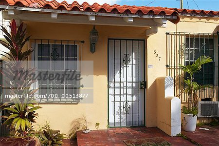 Spanish Style House in South Beach, Miami, Florida, USA