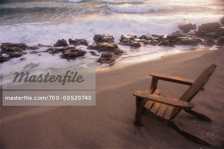 Beach Chair Facing Ocean