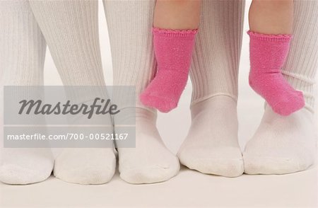 Close-Up of Feet in Socks