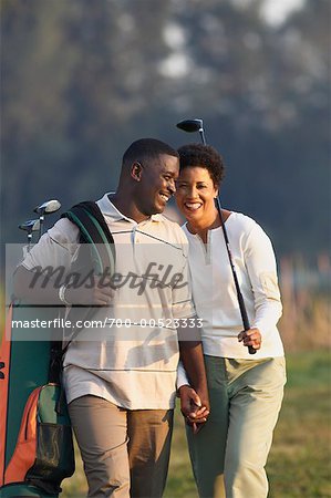 Couple Playing Golf