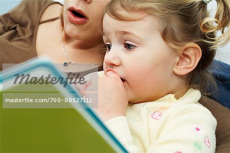 Mother Reading to Daughter