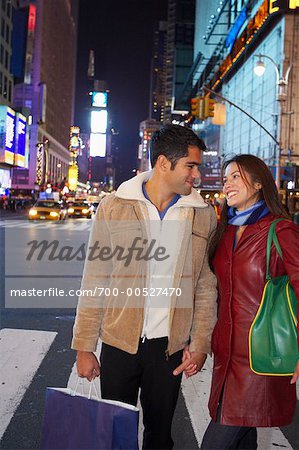 Couple in Times Square, New York City, New York, USA