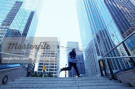 Businessman Rushing to Work