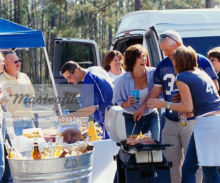 People at a Tailgate Party