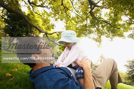 Father and Daughter in Park