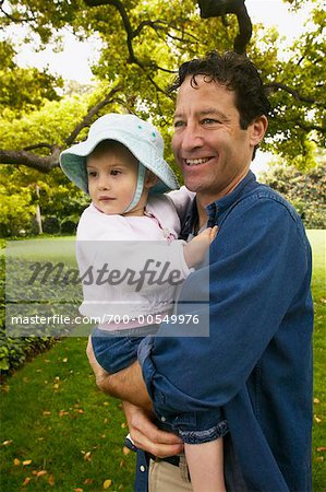 Father and Daughter in Park