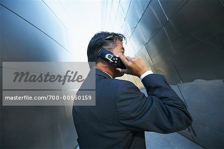 Businessman Using Cell Phone