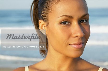 Portrait Of Woman On The Beach