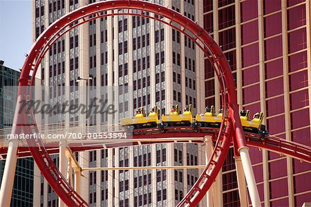 Roller Coaster of New York-New York Hotel and Casino Editorial Stock Photo  - Image of strip, casino: 219036013