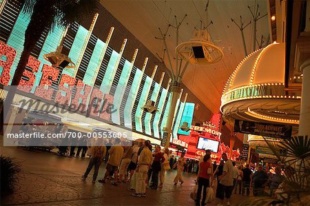 Fremont Street Horseshoe Casino Sign Dusk Light Photograph by