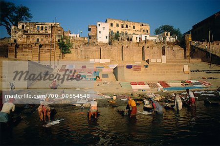 People at Ganges River, Varanasi, Uttar Pradesh, India