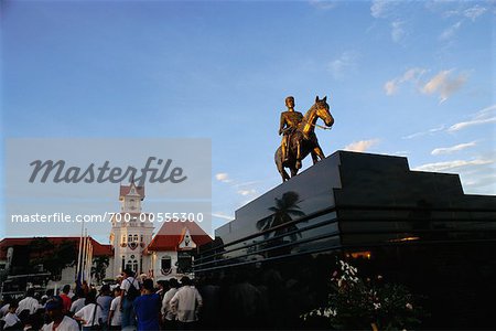 People Crowded Around Statue, Kawit, Cavite, Philippines