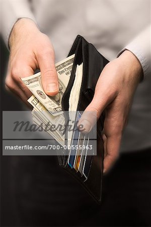 taking money from wallet