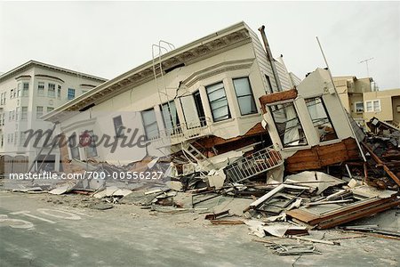 Earthquake Damage, San Francisco, California, USA