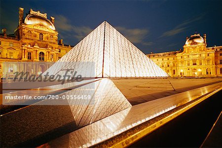 Exterior of The Louvre, Paris, France