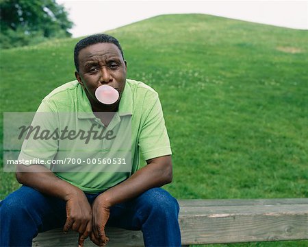 blowing bubble gum photography