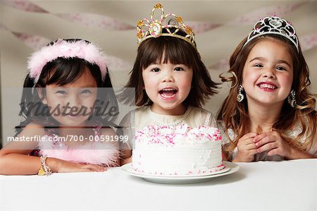 Portrait of Girls at a Birthday Party