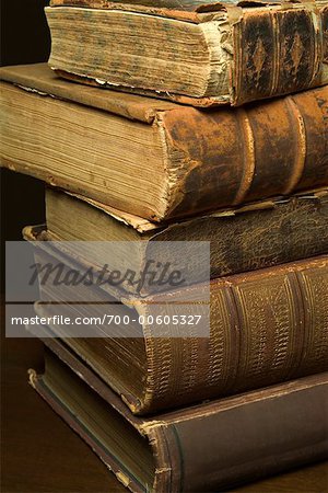 Pile of Old Antique Books
