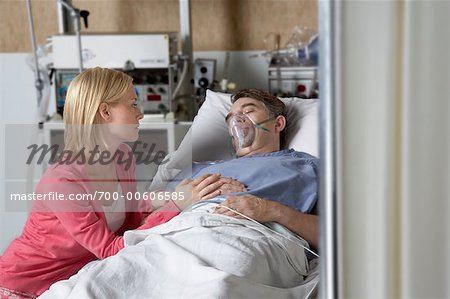 Wife Visiting Husband in Hospital