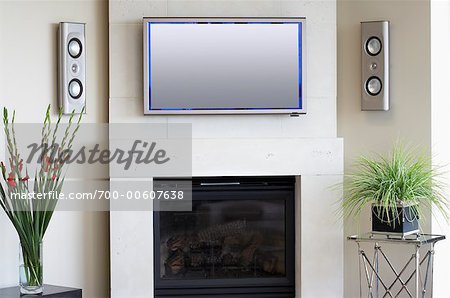 Flat LCD Screen Television in Living Room