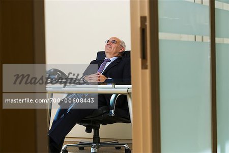 Businessman in Private Office