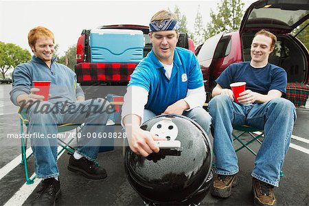 Men at Tailgate Party