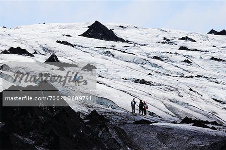 People on Solheimajokull Glacier, Iceland