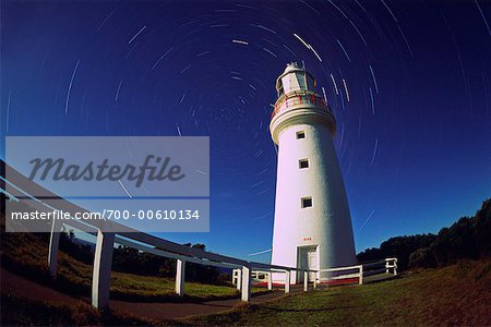 Cape Otway Lighthouse and Star Trails, Cape Otway, Victoria, Australia