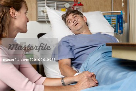 Wife Visiting Husband in Hospital