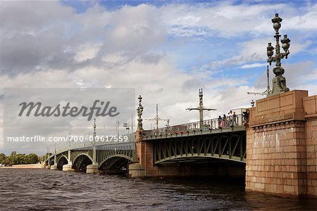 Bridge Across the Neve River, St Petersburg, Russia
