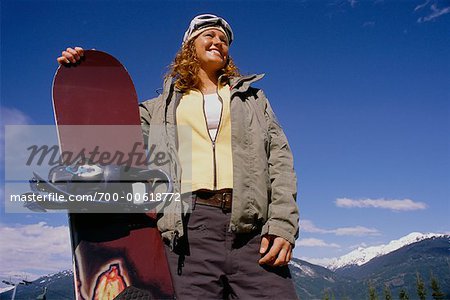 Woman with Snowboard