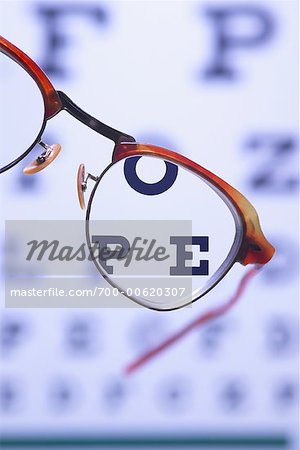 Eyeglasses and Eye Chart