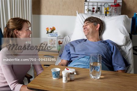 Wife Visiting Husband in Hospital