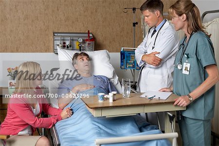 Wife Visiting Husband in Hospital