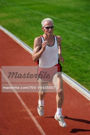 Man Running on Track