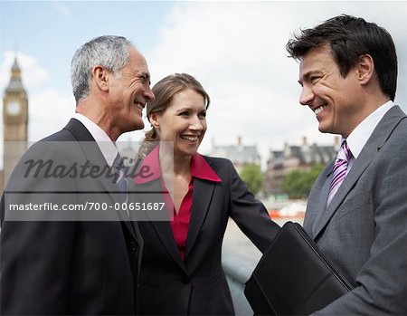 Business People Talking Outdoors