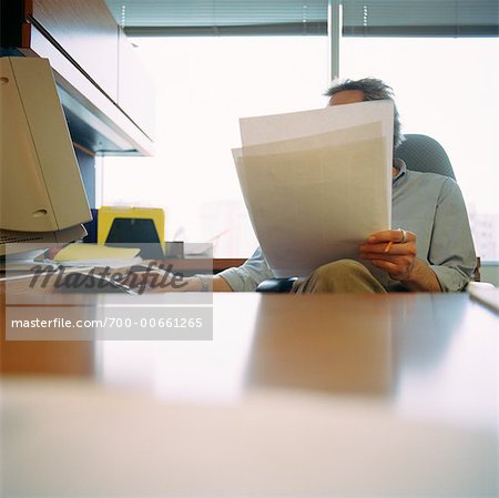 Businessman Working at Desk