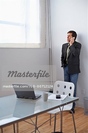 Businessman Using Cellphone