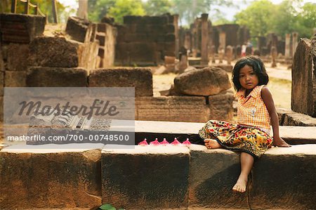 Child at Temple in Angkor Wat, Cambodia