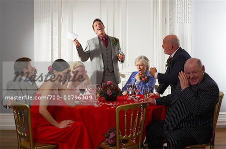Best Man Giving Speech at Wedding