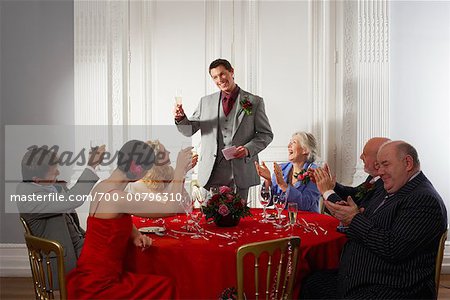 Best Man Giving Speech at Wedding