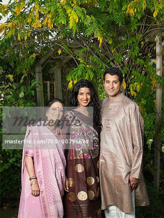 Mother, Son and Daughter Outdoors