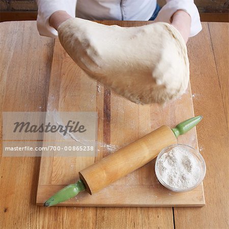 Woman Kneading Dough