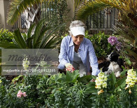 Mature Woman Gardening