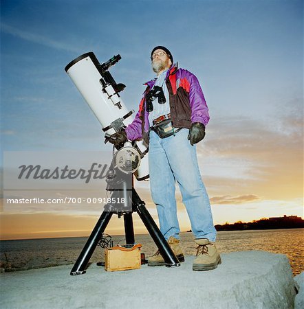 Portrait of Man and Telescope, Toronto, Ontario, Canada